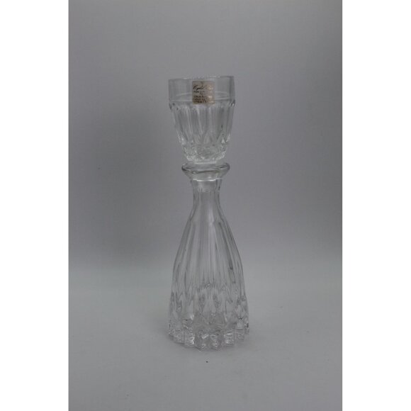 Vintage Crystal Decanter, Czech Mouthwash Dispenser, Dental Gift - Picture 2 of 9